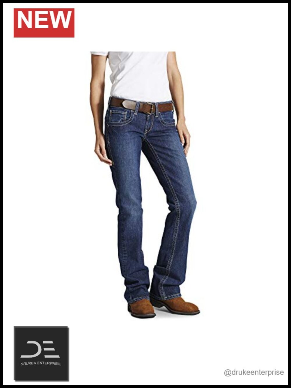 FR Mid-Rise Bootcut Stretch Jeans Women's Workwear (30W)